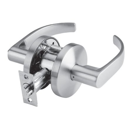 DORMA Grade 2 Cylindrical Lock, 40-Privacy/Bedroom/Bath, LC-Lever, C-Rose, Satin Chrome, 2-3/4 Inch C540-LCC-626